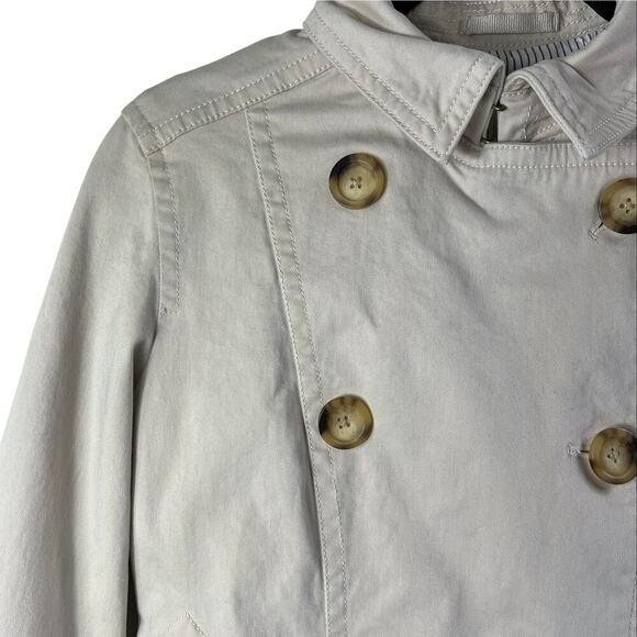 Gap Tan Cotton Double Breasted Peacoat Jacket Size S - Picture 3 of 6